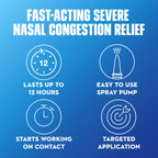 Mucinex Sinus-Max Nasal Spray for Sinus & Allergy, Fast-Acting & Fragrance Free, 12 Hour Severe Nasal Congestion Relief, 0.75 Fl Oz (Pack of 4)