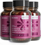 BIOMA Feminine Health Synbiotic - Women's Health Supplement for Healthy Vaginal pH, Urinary Tract & Digestive Support - with Probiotics, Cranberry & Tributyrin - 180 Capsules (3 Pack, 90-Day Supply)