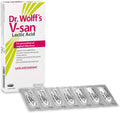 Dr. Wolff's V-san Lactic Acid for Prevention of Vaginal Infections 7 pcs | Restores Vaginal pH | Restore natural Vaginal health | Prevent reoccuring vaginal infections | Hormone-Free | Safe to use with Condoms