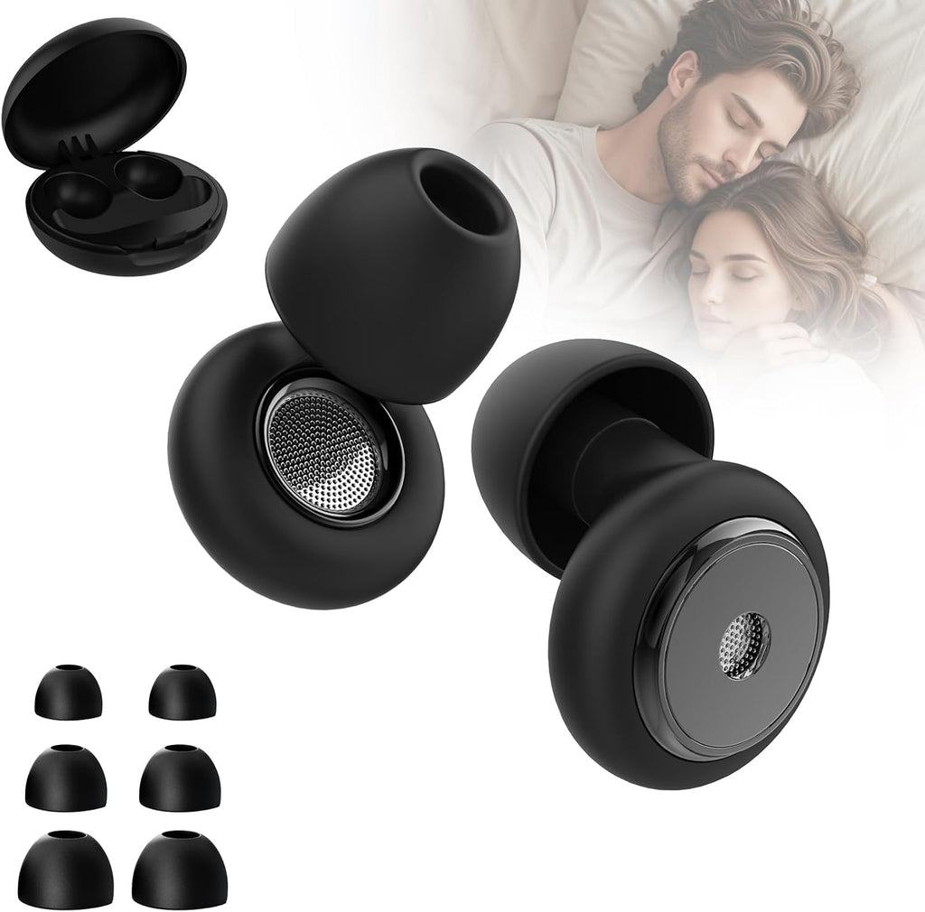 Noise Cancelling Ear Plugs for Sleeping, Adjustable Concert Earplugs for Hearing Protection with 8 PCS Soft Silicone Reusable 35 db Earplugs for Work Snoring Blocking with Portable Travel Case