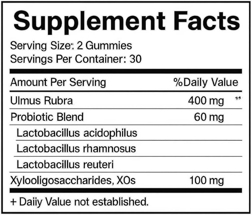Women’s Probiotic + Slippery Elm Gummies | Intimate Flora & pH Balance Support | Lactobacillus + Prebiotic XOs | Pineapple Flavor | 60 Gummies
