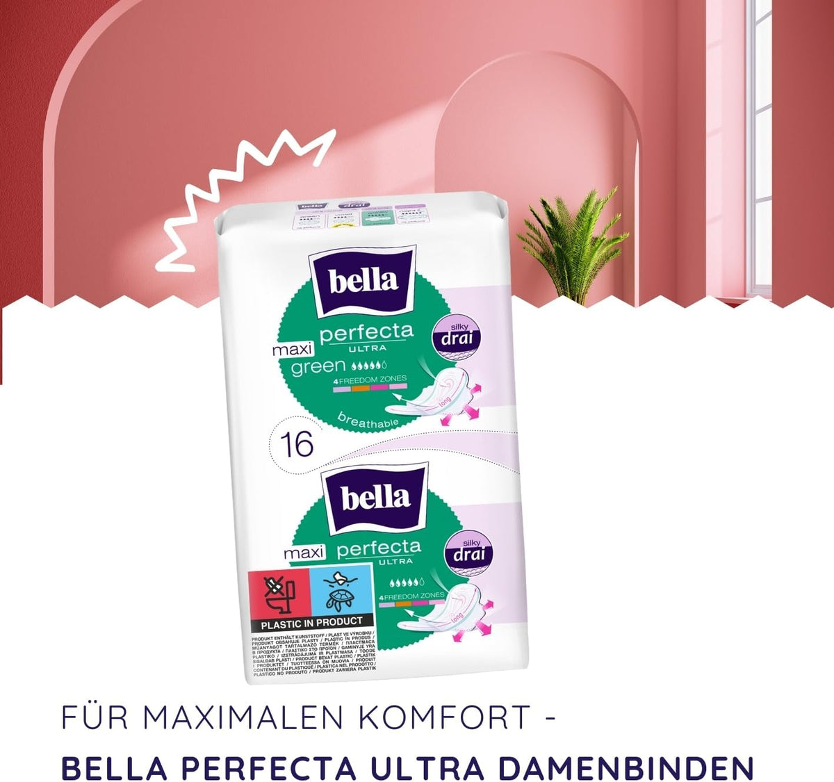 bella Sanitary Pads Breathable 112 pieces 16 pieces