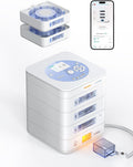 42-Day(1X) Automatic Pill Dispenser (Expandable Tray) – App & On-Device Setup by Family, LCD Display, Digital Lock, Sound & Light Alerts –Safe Medication Organizer for Dementia Seniors (3-Tray, White)
