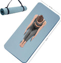 Yoga Mat Double-Sided Non Slip, 72'' x 32'' x 7mm - Extra Wide & Thick Yoga Mat for Women Men Kids, Professional TPE Yoga Mats for Home Workout, Yoga, Pilates and Floor Exercise, with Carrier Strap