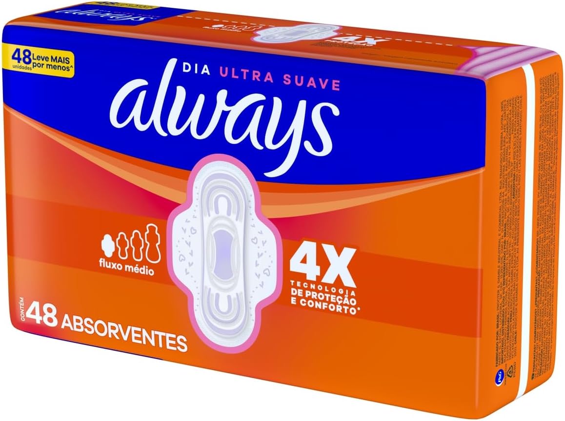 Always Sanitary Pads With Wings 48 pieces