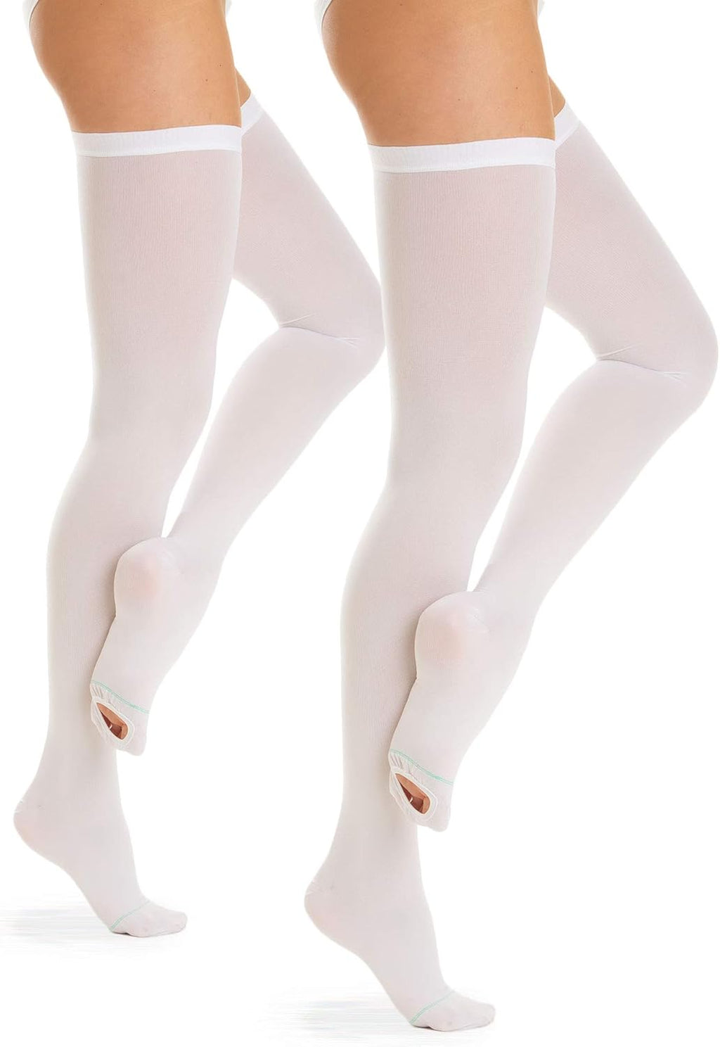 Relaxsan Antithrombosis M2370A Long Stockings with Lace for Resting Inspectable Tip Anti-Embolic K1 Graduated Compression 18-23 mmHg