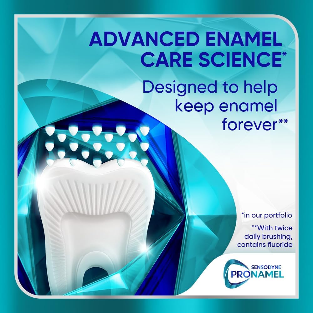 Sensodyne Pronamel Clinical Enamel Strengthening Toothpaste, Whitening Action, 3.4 oz (3 Pack)