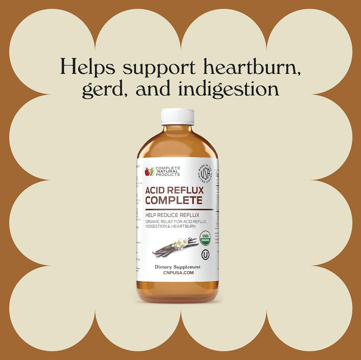 Acid Reflux Complete 16oz - Natural Organic Liquid Heartburn, GERD, & Amish Reflux Relief Remedy & Medicine (Pack of 2)