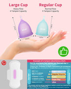 Menstrual Cup Steamer Sterilizer with 2 Reusable Menstrual Cups, Period Cups Cleaner Wash Kit