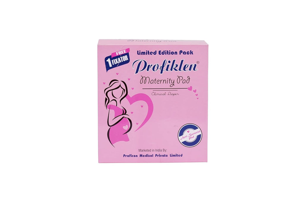 Maternity Pads After Delivery For Women | Ultra-Absorbent 4 Maternity Pads/Pack + 1 Fixator | Organic Cotton Delivery Pads Made For Heavy Flow, Postpartum Flow & Overnight flow (Pack Of 1)