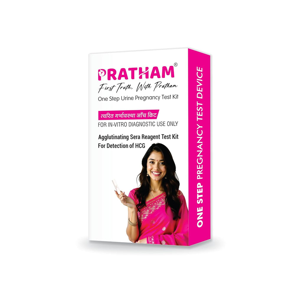 PRATHAM® Pregnancy Test Kit | Accurate Results within 5 Minutes | One Step Urine HCG Pregnancy Hormone Detection Kit for Women at Home | Pack of 1