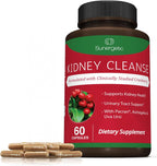 Premium Kidney Cleanse Supplement - Powerful Kidney Support Formula with Cranberry Extract Helps Support Healthy Kidneys & Urinary Tract Support- 60 Vegetarian Capsules