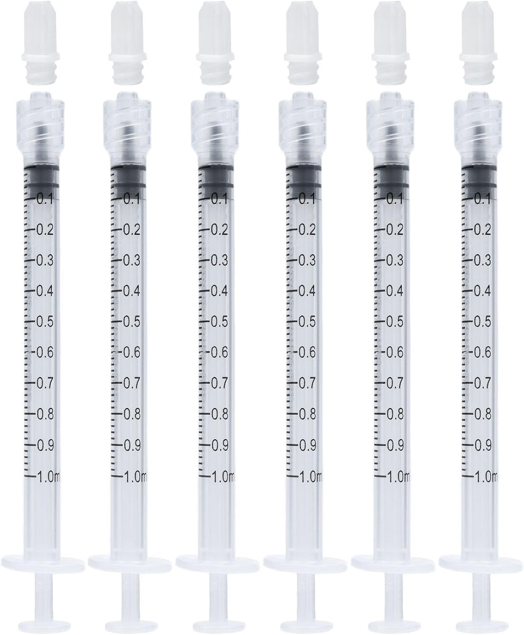 1ml Syringes Without Needles, 1cc Luer Lock Syringe - Disposable Individually Wrapped(100 Pack)