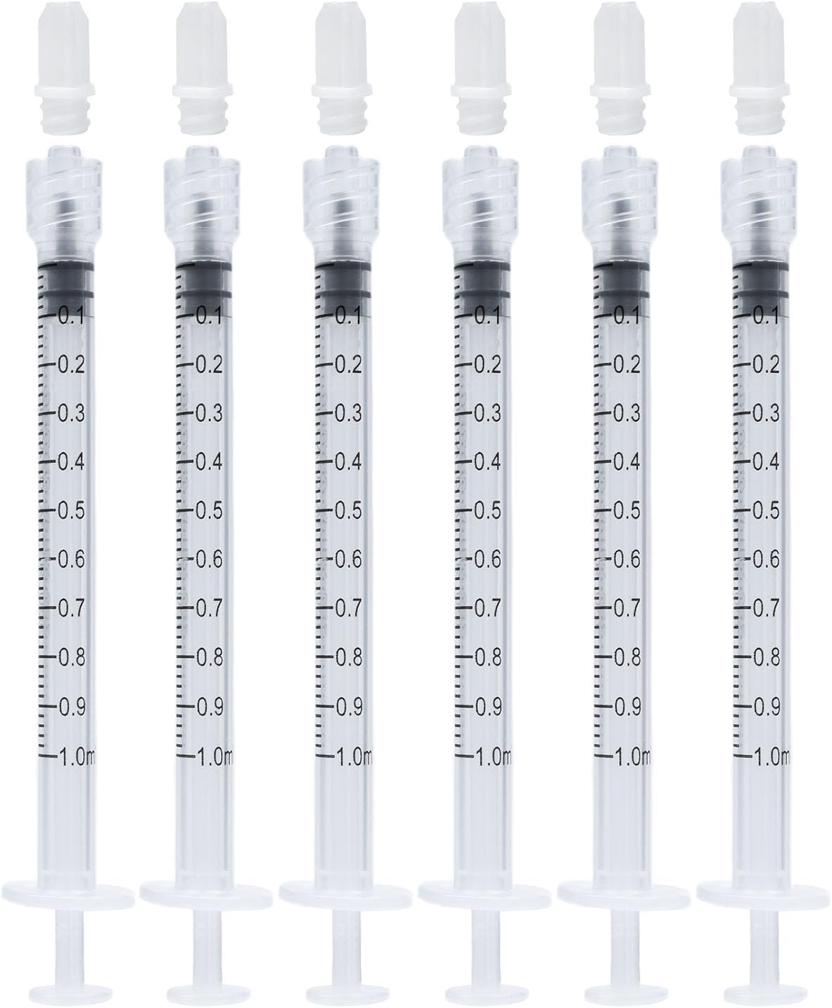 1ml Syringes Without Needles, 1cc Luer Lock Syringe - Disposable Individually Wrapped(100 Pack)