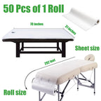 1 Roll Disposable Non-Woven Bed Sheet, 50 Pcs Massage Table Sheets