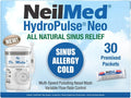 NeilMed HydroPulse Neo. Multi-Speed Electric Pulsating Nasal Sinus Irrigation System with 30 Sinus Rinse Premixed Packets.