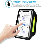 Running Armband with Earphone Bag Cell Phone Armband for iPhone 17 16 15 Pro 14 Plus 13 11 XR, Galaxy S24/S10 Water Resistant Sports Phone Holder Case & Zipper Slot Car Key Holder for 6.9 inch Phone