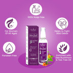 She Clino Vaginal Wash All in One Wash Combination Feminine Cleansing, pH Balanced, Zero-Chemical Ingredients, Sensitive Skin, Daily Cleansing Wash |Odor Control & Freshness| 100ml