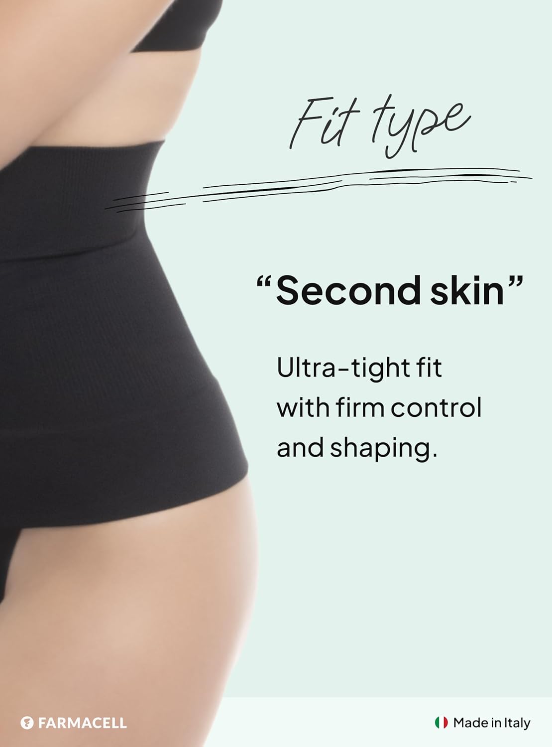 Farmacell Waist Cincher for Women, Tummy Control Seamless Shapewear, Made in Italy, 605