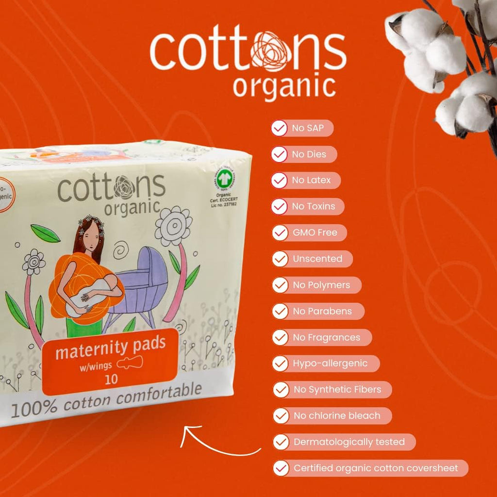 Cottons Maternity Pads w/wings 10 (1)