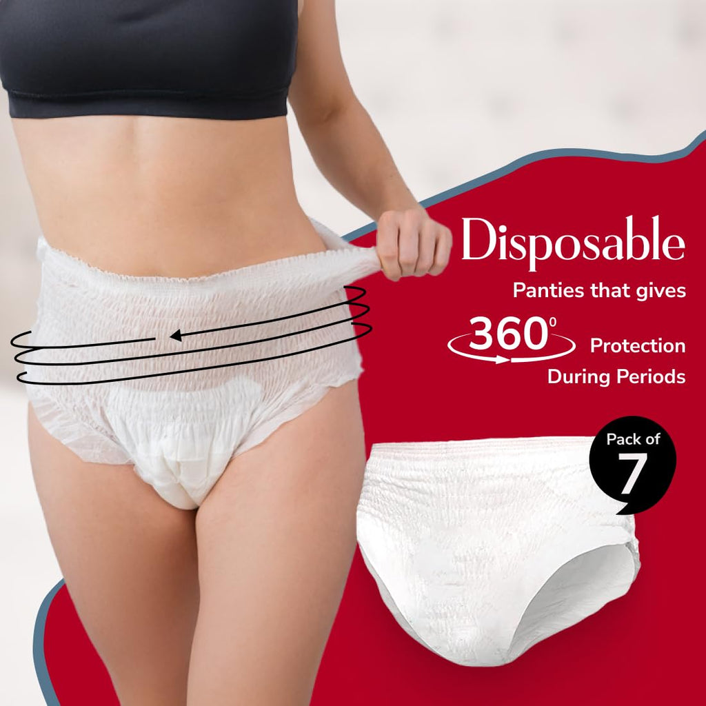 Be Me Maternity Disposable Underwear – Pack of 7| Postpartum Underwear| Ultra Absorbent & Rash-Free Comfort| Post-Delivery Disposable Panties - L-XL