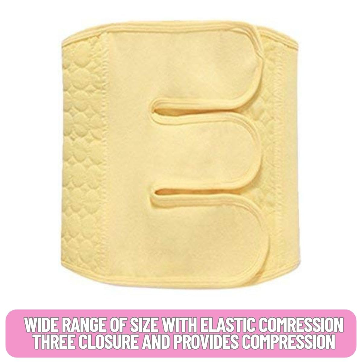 JERN Abdominal Surgical Binder Wrap for Stomach Post Surgery Compression C section Postpartum Support Recovery after Hysterectomy Belly Band (Yellow, Extra Large)