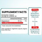 VITBOOST Magnesium Glycinate 500mg - Support Sleep 120 Veggie Capsules | Stress Support High Absorption Chelated Supplement - Non-GMO, 3rd Party Tested - Made in USA