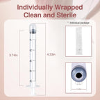 20 Pack Disposable Vaginal Cream Applicators - Fit OTC Gels, Lubes, Premarin, Estrace, Preseed or Creams Products - Comfortable Design, Individually Wrapped, Dosage Markings