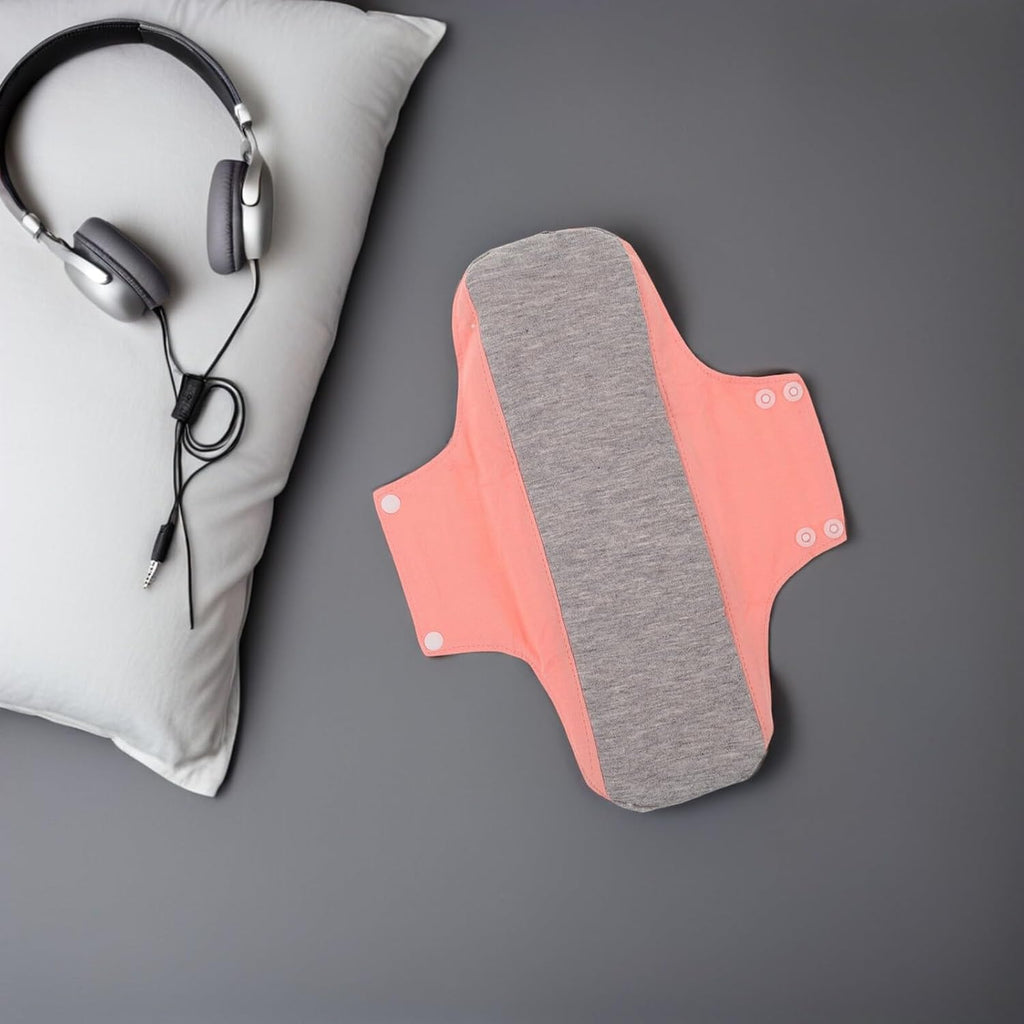 2pcs Reusable Postpartum Pads for Women Pink Cotton Leak Resistant Washable Panty Liners Soft Maternity Bladder Control Pads for Overnight and Postpartum