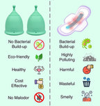 Shordy Menstrual Cup, Set of 2 (Small) Pack of 2 with Mini BOX, Period Cup Made with Medical Grade Silicone, Hygienic and Safe, Better Alternative to Sanitary Pads and Tampons