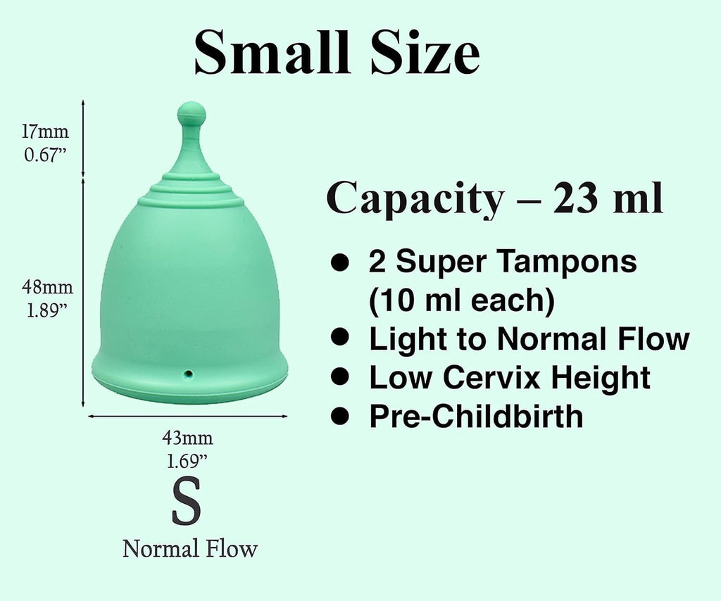 Shordy Menstrual Cup, Set of 2 (Small) Pack of 2 with Mini BOX, Period Cup Made with Medical Grade Silicone, Hygienic and Safe, Better Alternative to Sanitary Pads and Tampons