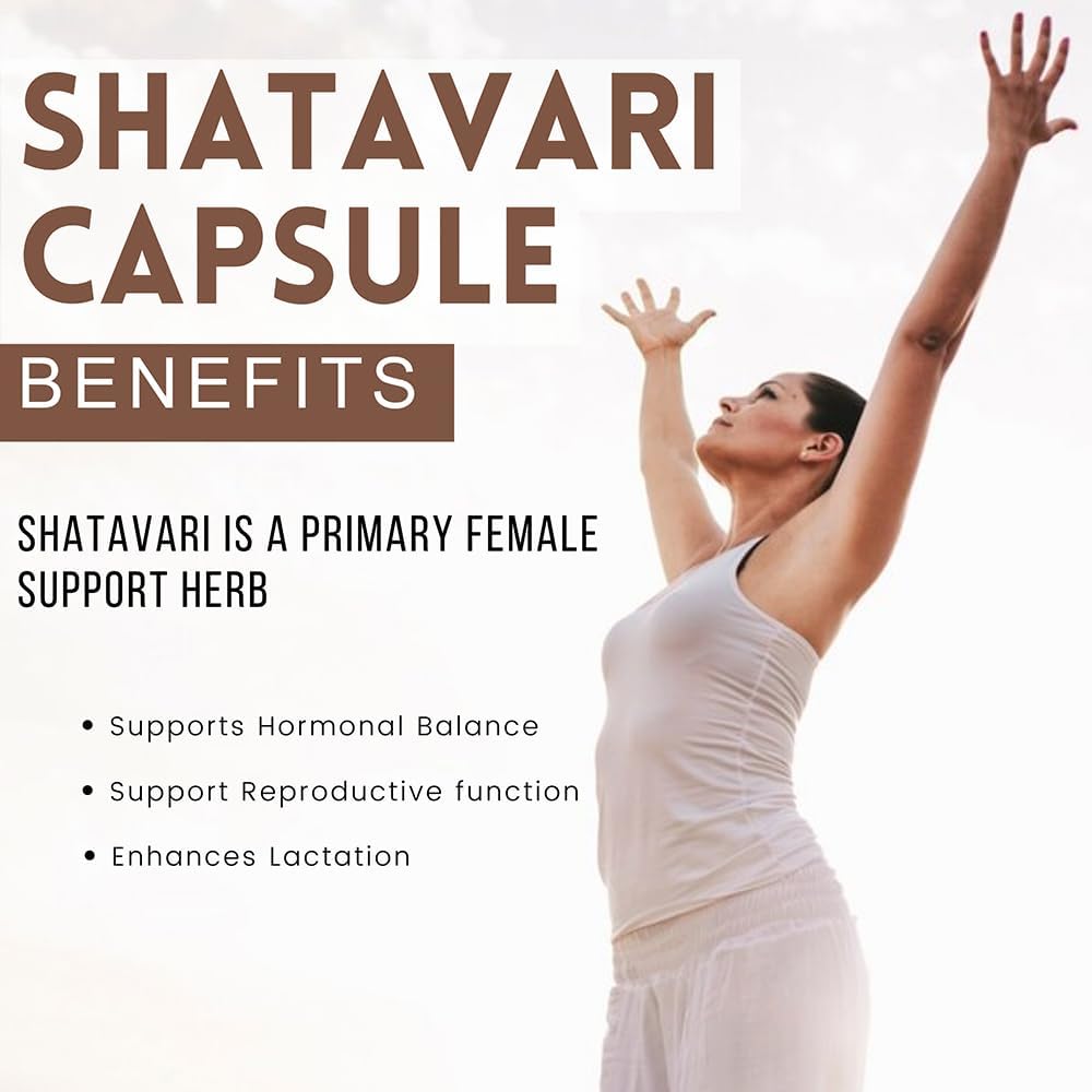 Shatavari Capsules 1000mg Breastfeeding Lactation Supplement for Women, Supports Hormone Balance for Women, Ayurvedic Herb for Vata & Pitta, Female Vitality & Rejuvenation (90 Capsules)