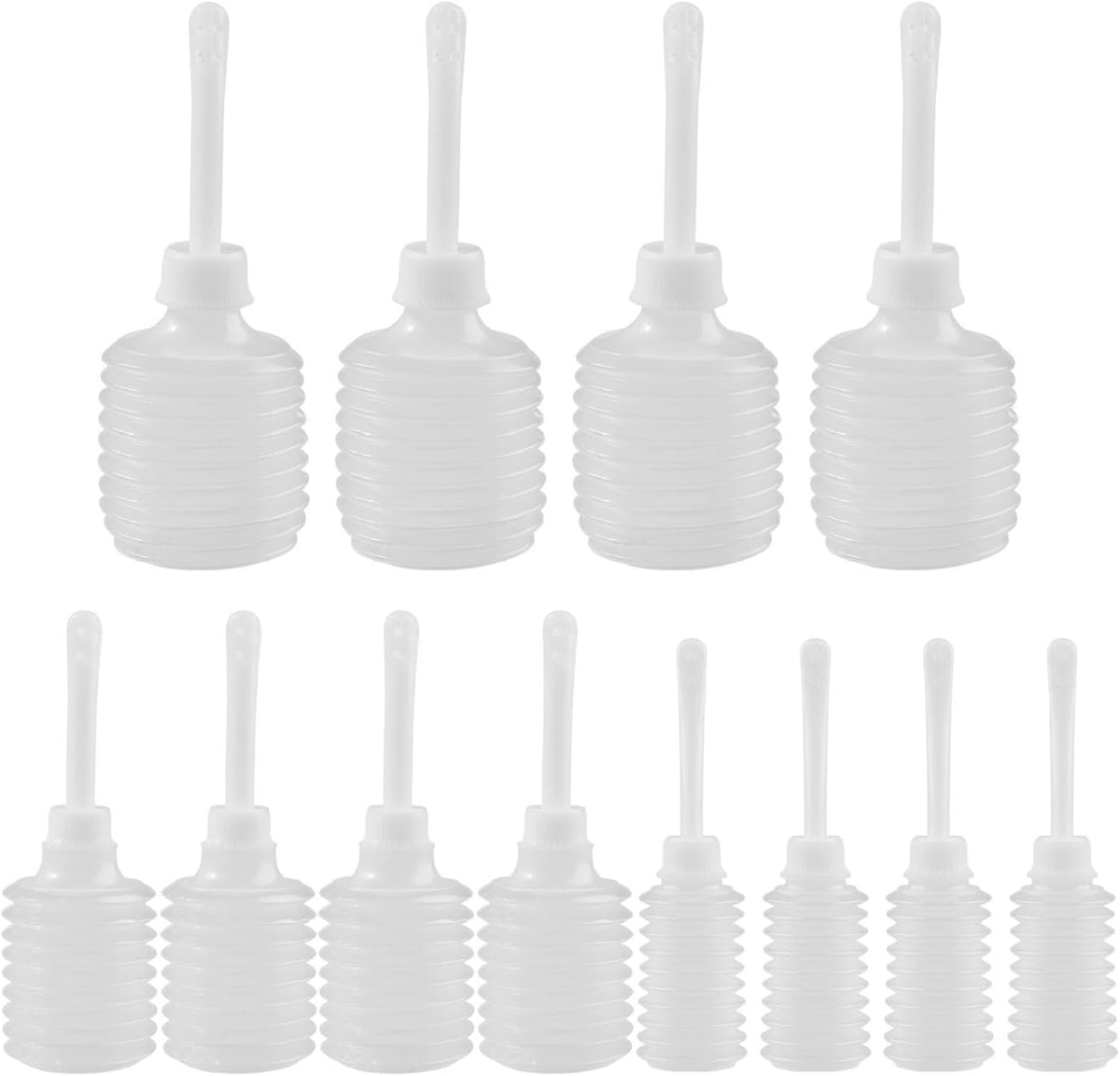 12 Pcs Vaginal Shower Bottles for Women 50/150/180ml Disposable Applicator with 8 Holes Flexible and Eco-Friendly Butt Cleaner for Men Women