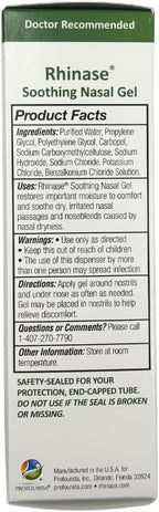 Rhinase Allergy Relief Lubricating Nasal Gel – Dual Salt, Steroid-Free Formula for Moisture & Comfort | Ideal for Swimmers & CPAP or Oxygen Therapy Users | Safe for Children | 1 oz
