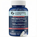 Carbamide Forte Probiotics Supplement 50 Billion CFU Gut Health Supplements with Probiotic | Gut Cleanse with Prebiotics and Probiotics – 60 Capsules