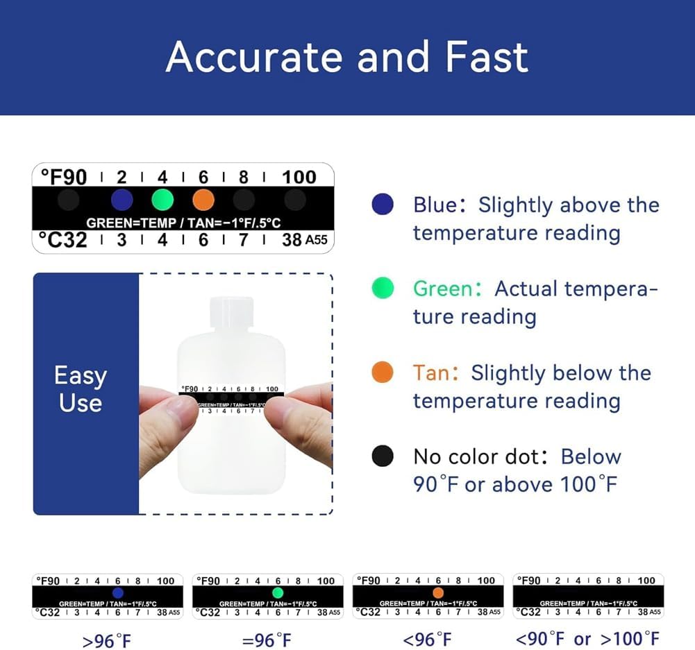 Complete Urine Test Kit of 14 pieces: 2 Portable Empties, 10 Temperature Sensitive Adhesive Test Strips