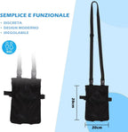 Universal Catheter Bags, Versatile Elastic Leg Catheter Holder, Urine Bags to Carry, Adjustable Shoulder Strap and Invisible Opening, Wearable and Discreet (Black)