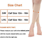 Women's Footless Compression Socks 2 Pairs Medical Calf Compression Sleeve for Swelling, Shin Splint, Varicose Veins, Edema, Nurses & Maternity (2 Pairs)