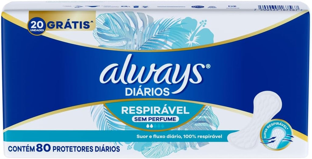Always Panty Liners Fragrance-Free 80 pieces