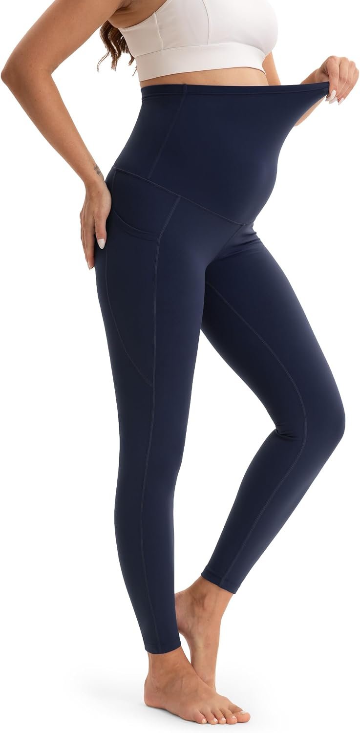 SEVEGO Tall Women's 32/34/36 Inseam Maternity Leggings Over The Belly Pregnancy Yoga Pants Workout Active Wear
