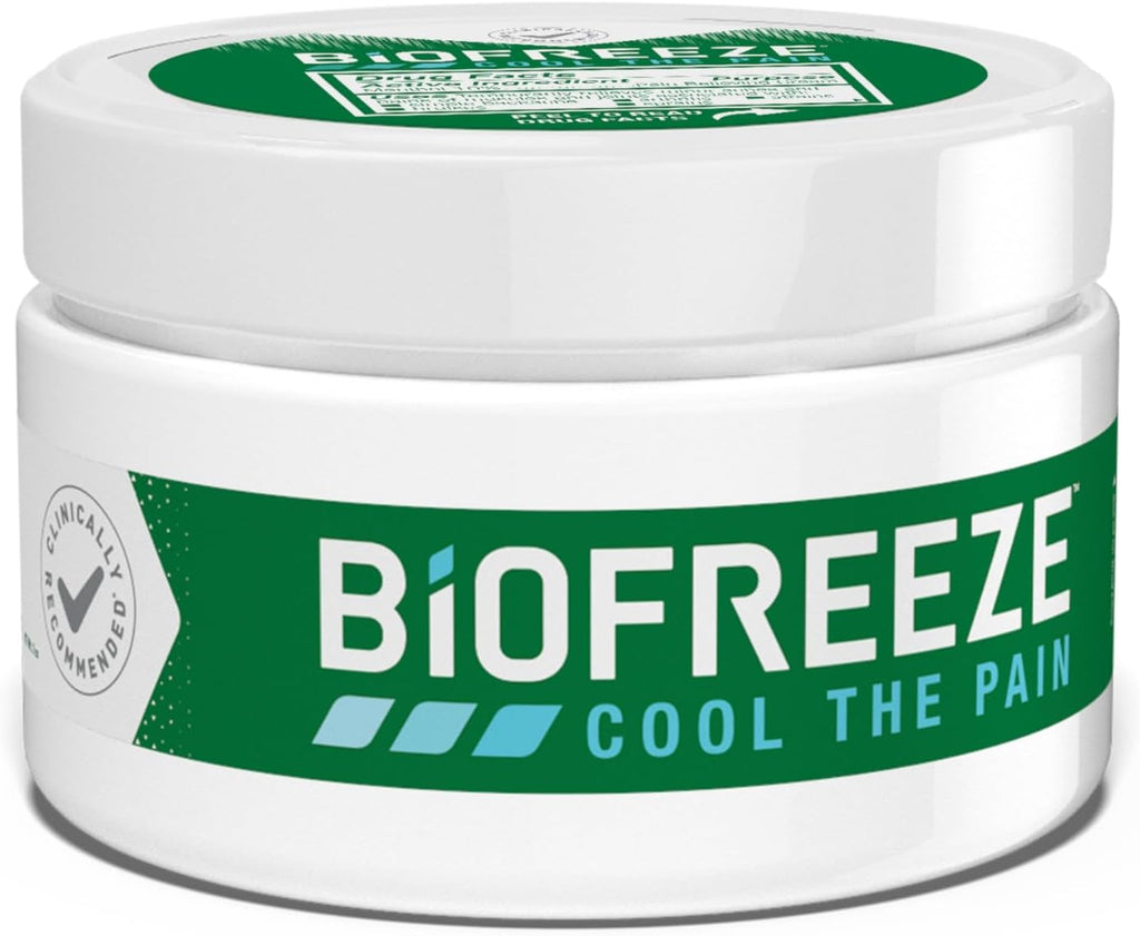 Biofreeze Pain Relief Cream for Knee, Neck, Hip, Joint, Shoulder, & Simple Backache, Arthritis Pain Reliever, Sore Muscle Relief, Cooling Menthol Pain Cream, 3 Oz