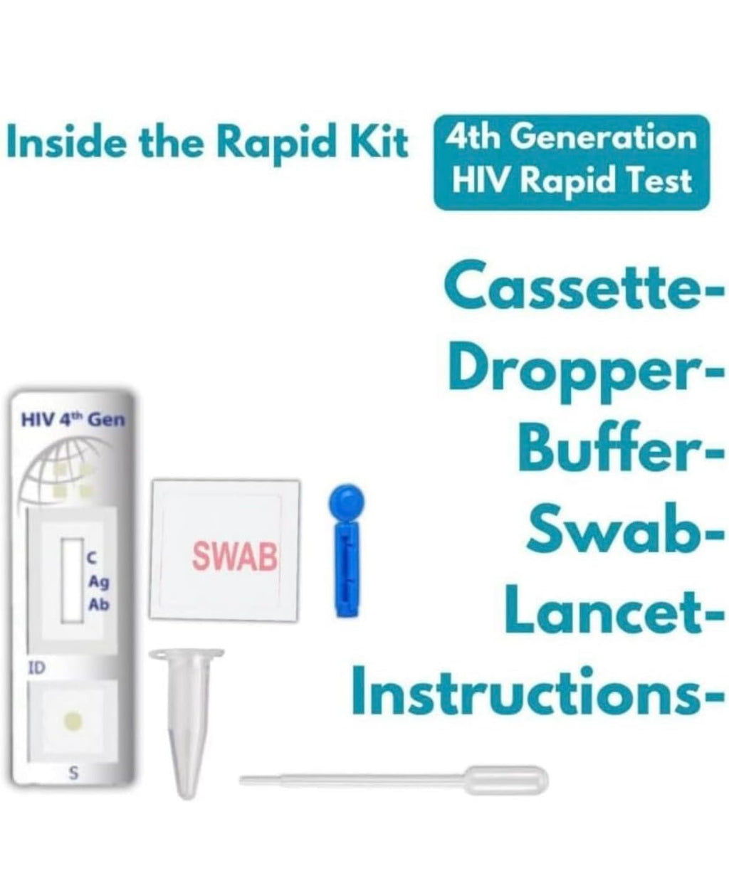 HIV 4th generation. Rapid home Self test kit. (Pack of 1)