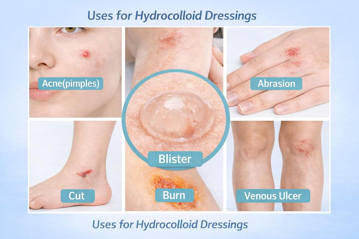 Medical-Grade Hydrocolloid Roll for Wound Care – 5cm x 2m Pimple Patch Roll, Hydrocolloid Bandages, Cut-to-Size Self-Adhesive Patch, Waterproof & Ultra-Absorbent Dressing Tape for Acne & Blisters