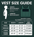 Weighted Vest For Kids - Adjustable Compression Vest With Six Removable Weights Included - Breathable Snug Fit Design