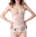 ChongErfei 3 in 1 Postpartum Support Recovery Belly Wrap Waist/Pelvis Belt Body Shaper Postnatal Shapewear,XL Beige