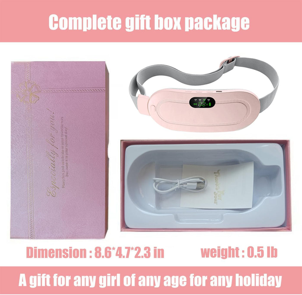 Heating Pad for Period Cramps, Three-Speed Adjustment?Portable Cordless Rechargeable Heating Pad for Menstrual Pain Relief Electric Heat Belt,Gifts for Her Women Girl Wife (Pink)