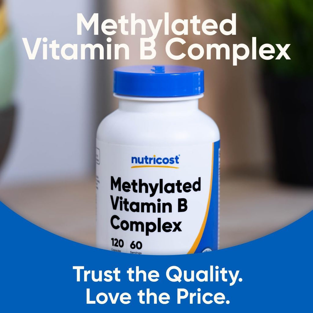 Nutricost Methylated Vitamin B Complex 120 Capsules, 60 Servings | Gluten-Free