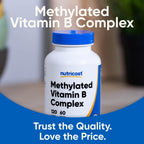 Nutricost Methylated Vitamin B Complex 120 Capsules, 60 Servings | Gluten-Free