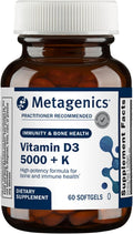 Metagenics Vitamin D3 and Vitamin K2 5,000 IU with MK-7- Vitamin D3 with K2 for Immune Support, Bone & Heart Health-Non-GMO, Gluten-Free-60 Softgels