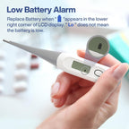 Boncare Digital Thermometer for Adults, Kids & Babies, Gray | Accurate & Safe Oral and Rectal Thermometer with 10-Second Reading and Fever Alarm